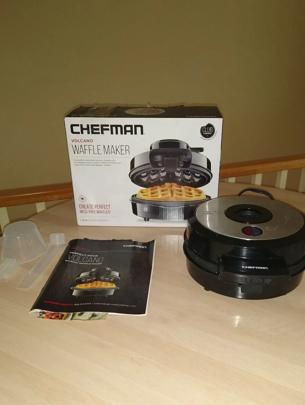 CHEFMAN VOLCANO BELGIAN WAFFLE MAKER